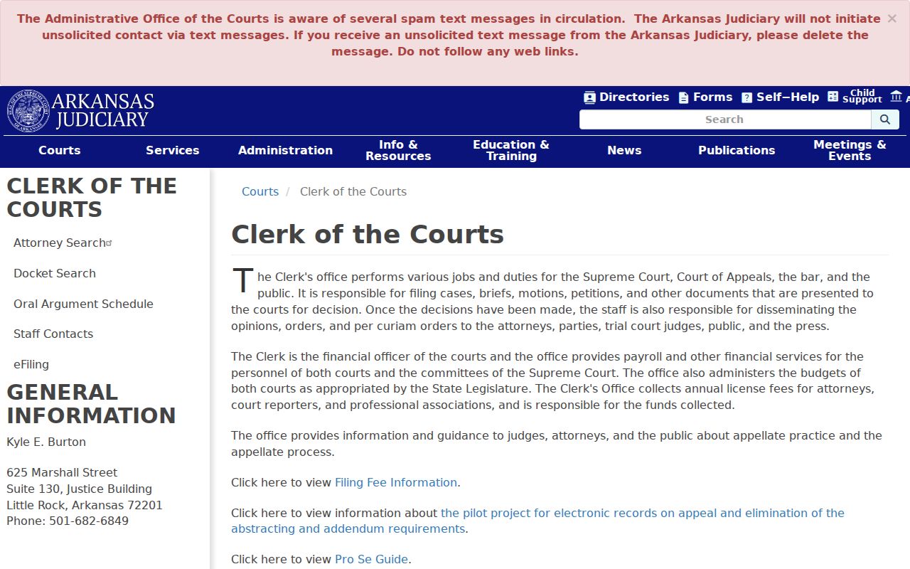 Stone County civil court docket appellate clerk source